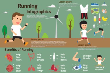Çalışan Infographics, vektör çizim faydaları.