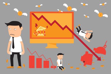 ekonomik kriz unsurları. finansal kriz. yatırım grafiği dow