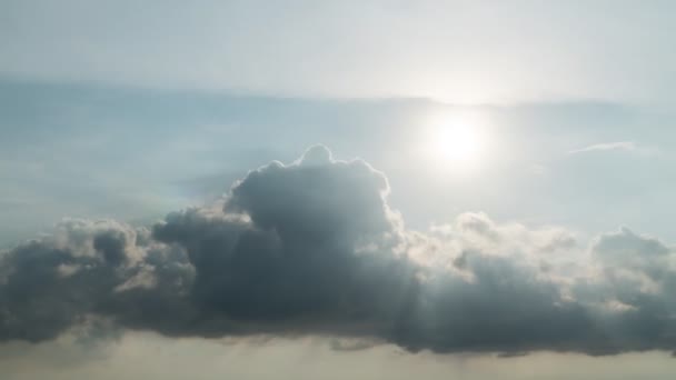 Bewegende Wolken Bouwen Gezwollen Pluizig Witte Wolken Hemel Tijd Verval — Stockvideo