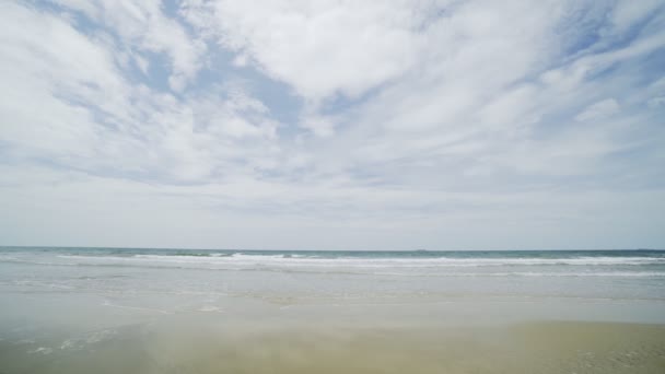 Пляжное Море Вид Пляжное Море Солнечном Свете Летом Видео Клип — стоковое видео