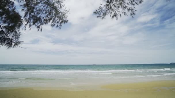 Morze Plaży Widok Morze Słońcu Lecie Klip Wideo Blask Piękne — Wideo stockowe