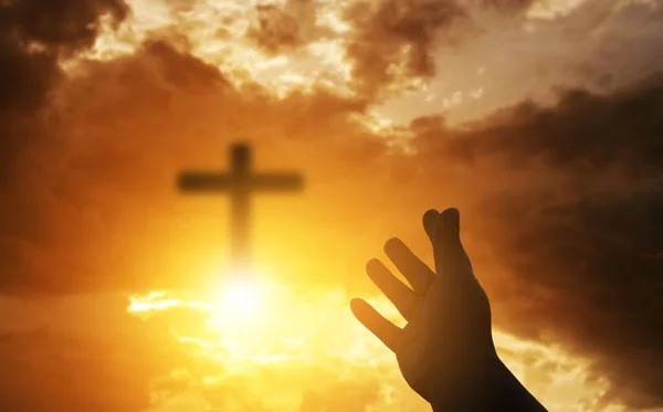 Menschliche Hände Öffnen Die Handflächen Eucharistietherapie Segne Gott Helping Buße — Stockfoto