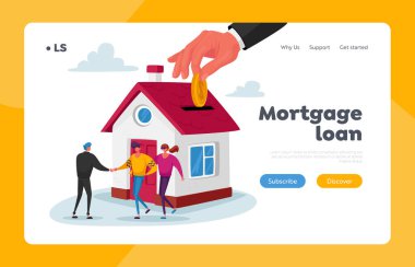 İpotek ve Ev Alma İniş Sayfası Şablonu. Emlakçıdan çift satın alma evine. Yeni Ev