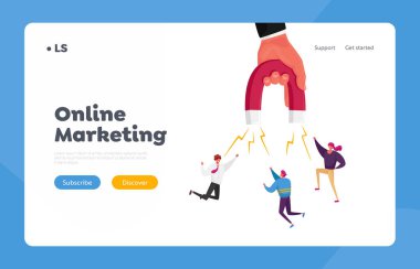 Yaklaşan Pazarlama Teknolojileri, İniş Aracı Şablonu. Büyük Mıknatıslı İşadamı Eli