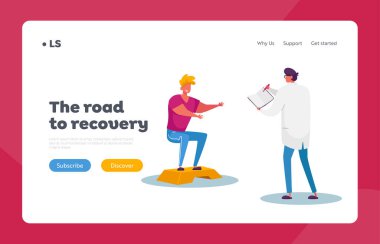 Egzersizler, fizyoterapi prosedürleri İniş Sayfa Şablonu. Fiziki Faaliyet Rehabilitasyon, Doktorla Rehabilitasyon