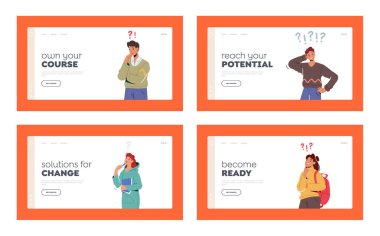 İnsanlar İniş Şablonu setini düşünüyor. Ciddi Görevler Çözümü, Arama Bilgileri, Karakterler Zihinsel Araştırması