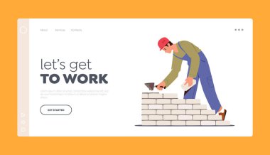 Tuğla işi, İniş Şablonu. Cüppeli Erkek Karakter Taşıyıcı Tuğla Duvarı Döşedi