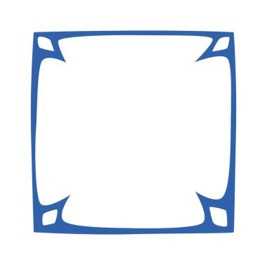 Yuvarlak köşeli aksanlı çerçeve ve fotoğraf için organik kenar. Soyut şekil detaylarıyla el hatları çizilmiş. Vektör illüstrasyonu