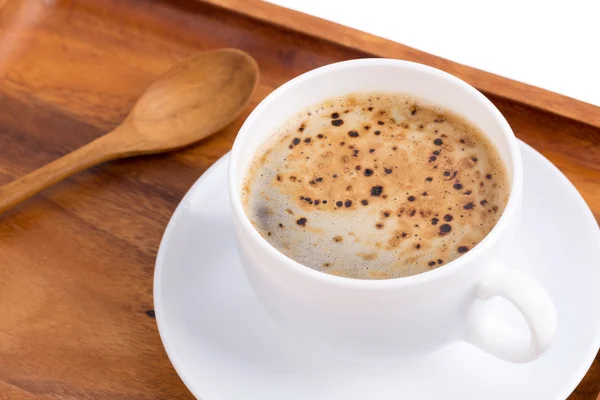 Xícara de café em uma madeira — Fotografia de Stock