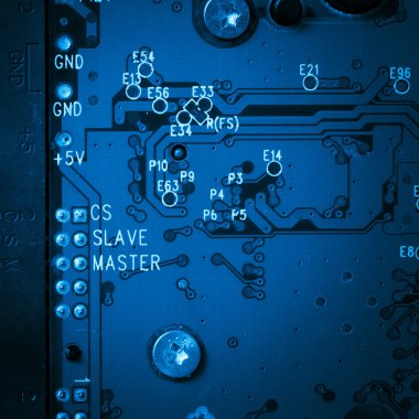 Modern mavi sabit disk Devre levhasını