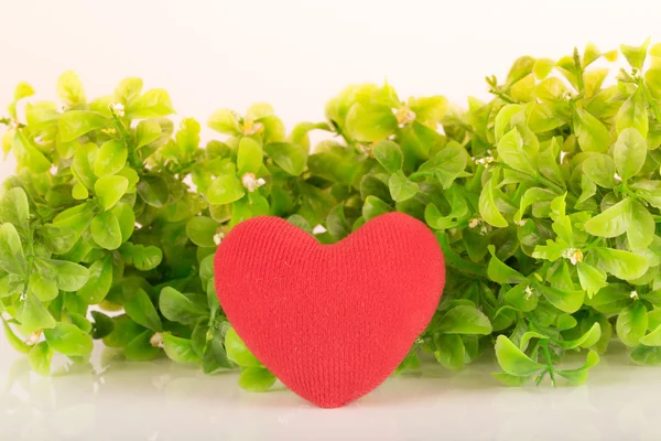 Fondo de San Valentín con corazones y flores — Foto de Stock