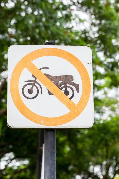 Nenhum sinal de motocicleta — Fotografia de Stock