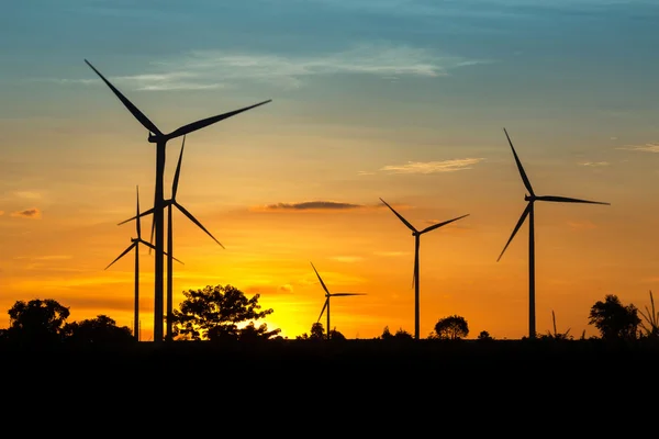 Wind Turbine Farm at Twilight — Stock Photo, Image