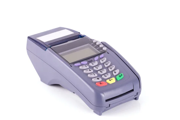 Credit card machine geïsoleerd op witte achtergrond — Stockfoto