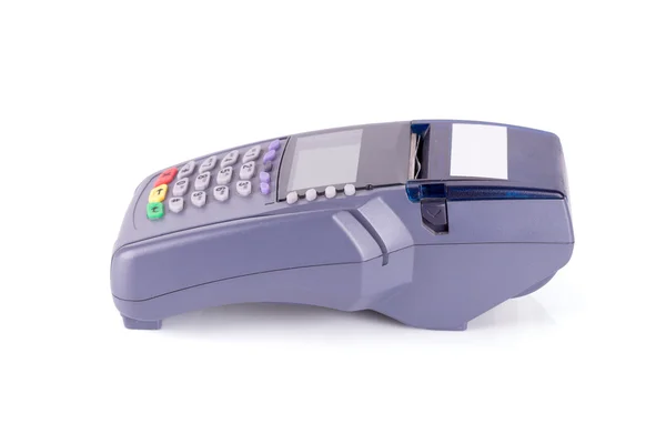 Máquina de tarjeta de crédito aislada sobre fondo blanco — Foto de Stock