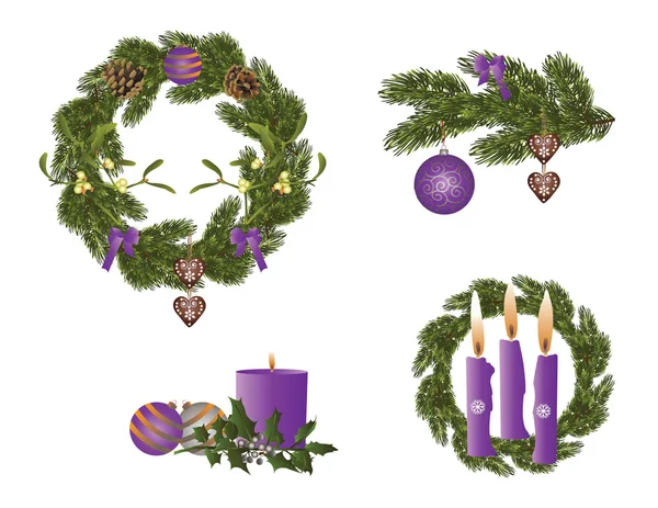 Weihnachten in lila Farbe — Stockfoto