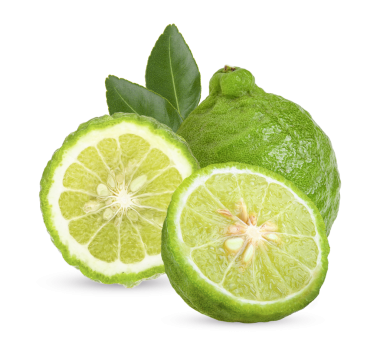 Taze Bergamot, yarı yarıya ve şeffaf leziz dilimler..