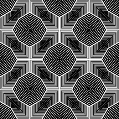 kesintisiz tek renkli geometrik desen tasarım