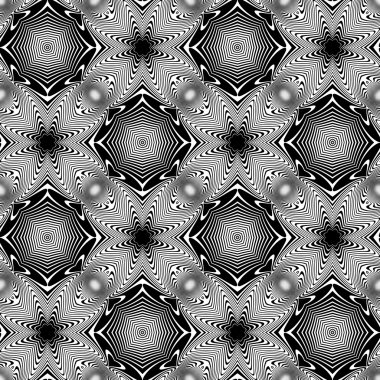 kesintisiz tek renkli geometrik desen tasarım