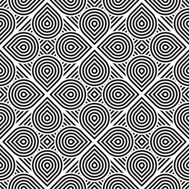 kesintisiz tek renkli geometrik desen tasarım