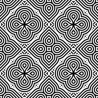 kesintisiz tek renkli geometrik desen tasarım