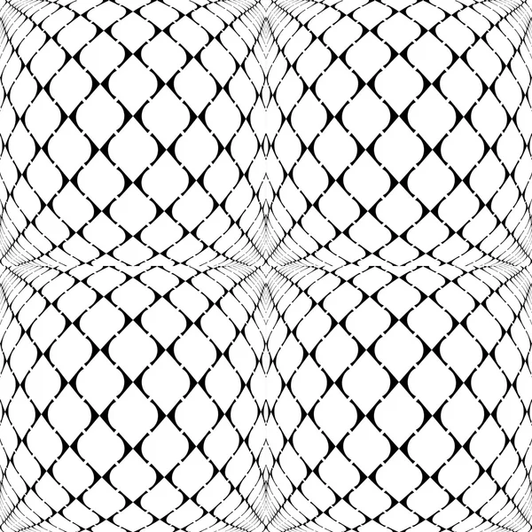 Design seamless warped grid geometric pattern — Stock Vector