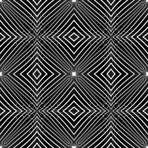 Design motif géométrique monochrome sans couture — Image vectorielle