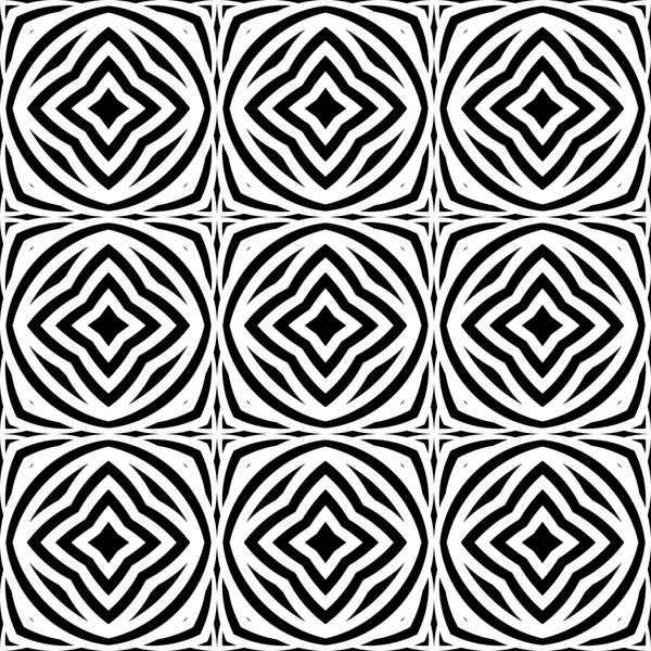 Design motif géométrique monochrome sans couture — Image vectorielle