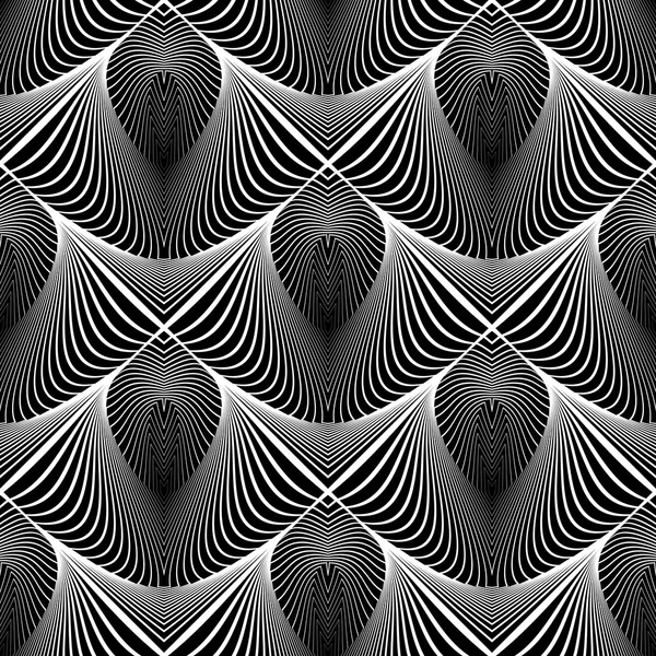 Design seamless monochrome striped pattern — Stock Vector
