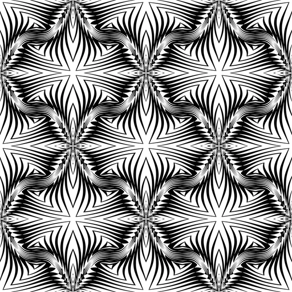 Design motif décoratif monochrome sans couture — Image vectorielle