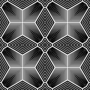 kesintisiz tek renkli geometrik desen tasarım