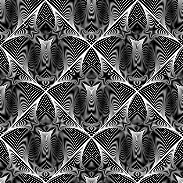 Design motif rayé monochrome sans couture — Image vectorielle