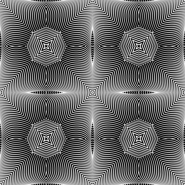 Конструкция бесшовного монохромного геометрического узора — стоковый вектор