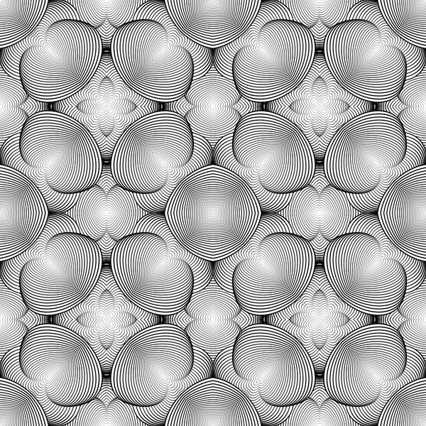 Design motif géométrique monochrome sans couture — Image vectorielle