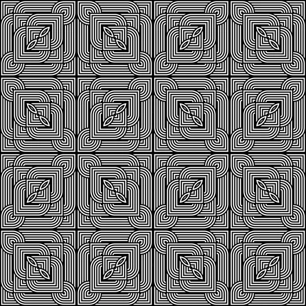 Конструкция бесшовного монохромного геометрического узора — стоковый вектор