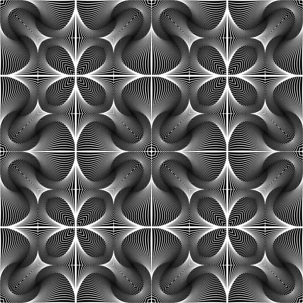 Design seamless monochrome flower pattern — Stock Vector