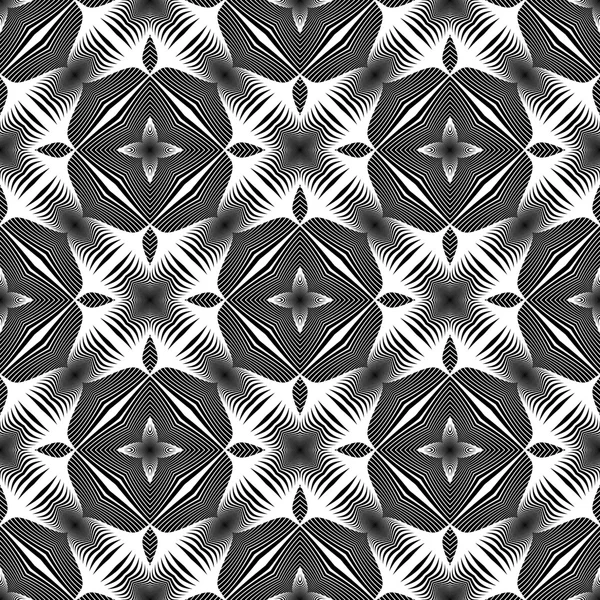 Design motif décoratif monochrome sans couture — Image vectorielle