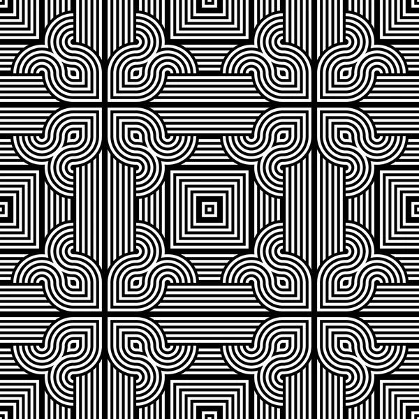 Design motif géométrique monochrome sans couture — Image vectorielle