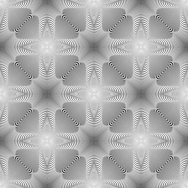 Conception sans couture fond d'illusion monochrome — Image vectorielle