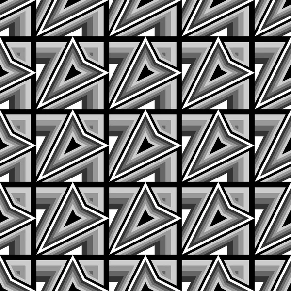 Design motif géométrique monochrome sans couture — Image vectorielle