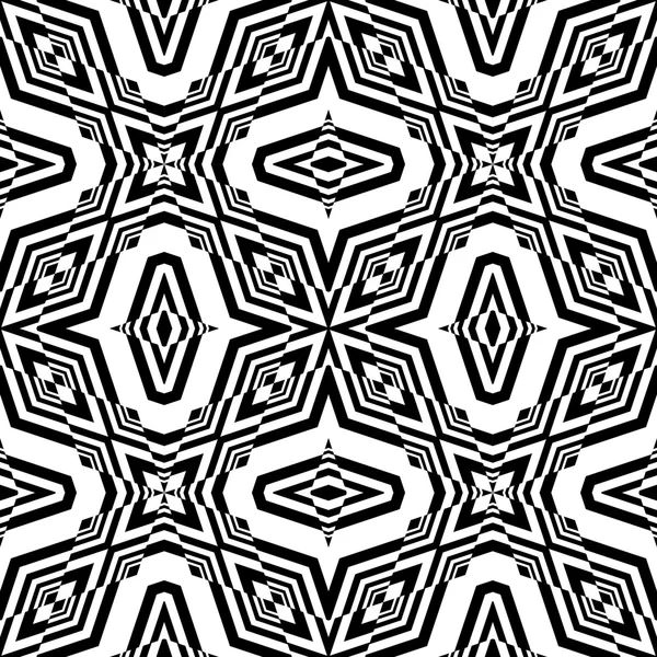 Design motif géométrique monochrome sans couture — Image vectorielle