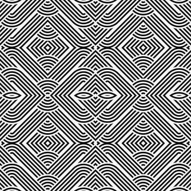 kesintisiz tek renkli geometrik desen tasarım