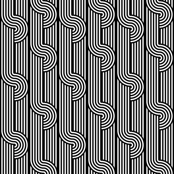 Design motif géométrique monochrome sans couture — Image vectorielle