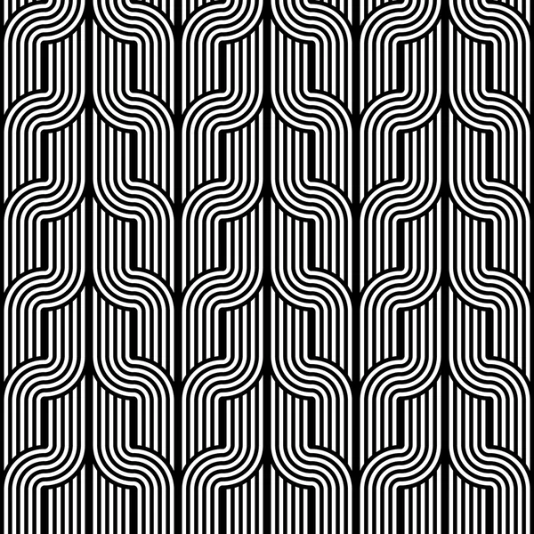 Design motif géométrique monochrome sans couture — Image vectorielle