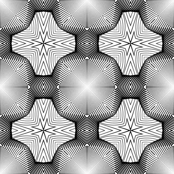 Design motif rayé monochrome sans couture — Image vectorielle