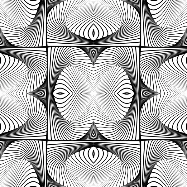 Design seamless monochrome geometric pattern — Stock Vector