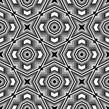 kesintisiz tek renkli geometrik desen tasarım