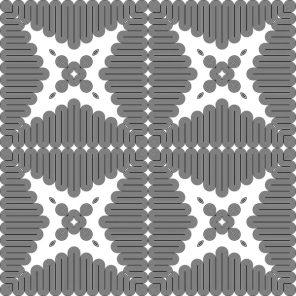 Ontwerp naadloze monochroom zigzag patroon — Stockvector