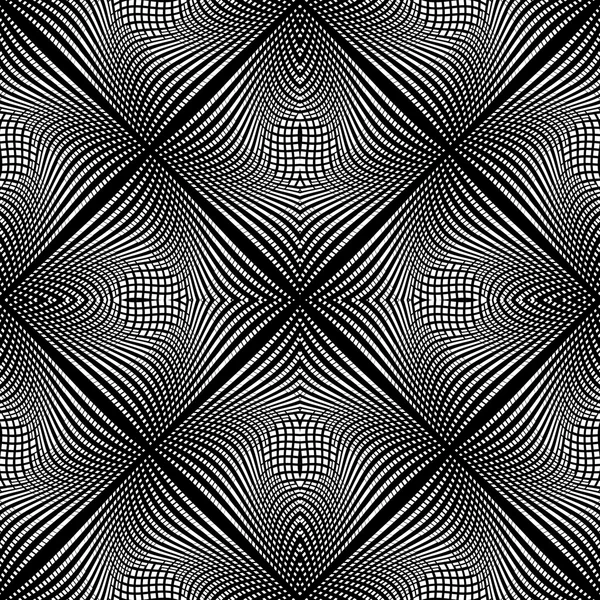 Conception sans couture fond d'illusion monochrome — Image vectorielle