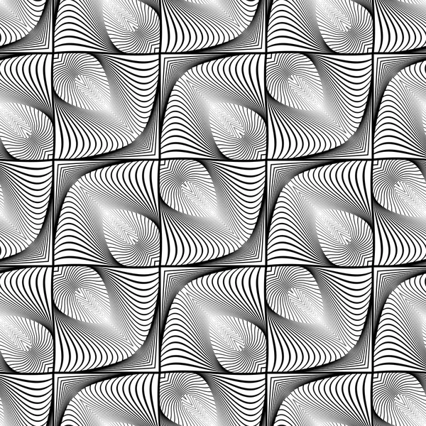 Conception sans couture motif zigzag monochrome — Image vectorielle